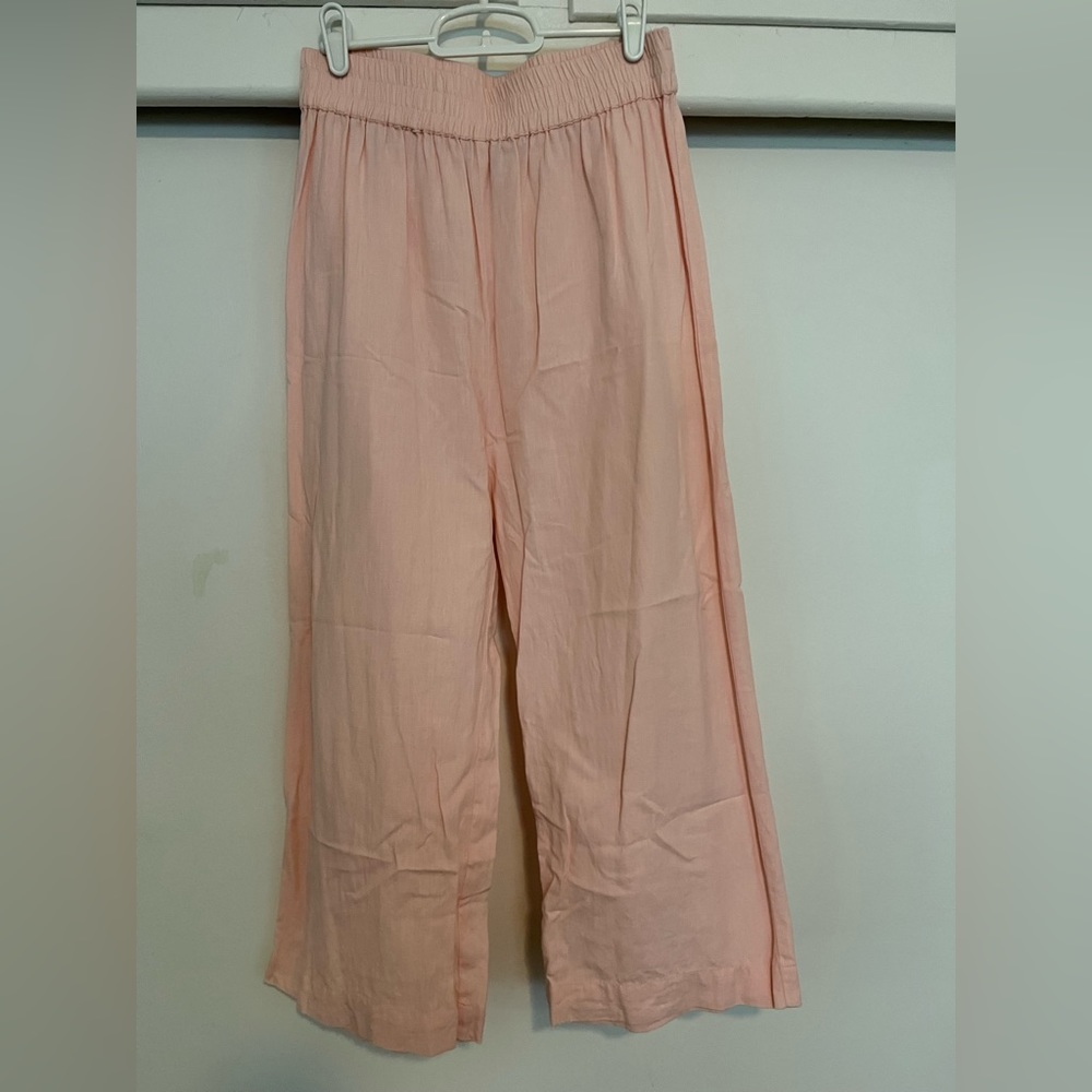 Flowy high waisted beach pants, pink, size Medium, never worn